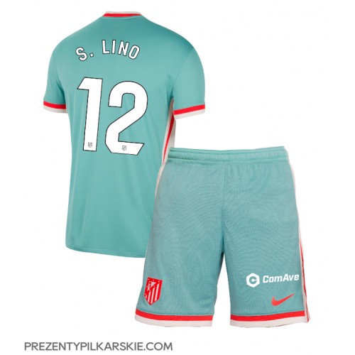 Stroje piłkarskie Atletico Madrid Samuel Lino #12 Koszulka Wyjazdowej dla dzieci 2024-25 Krótki Rękaw (+ szorty)